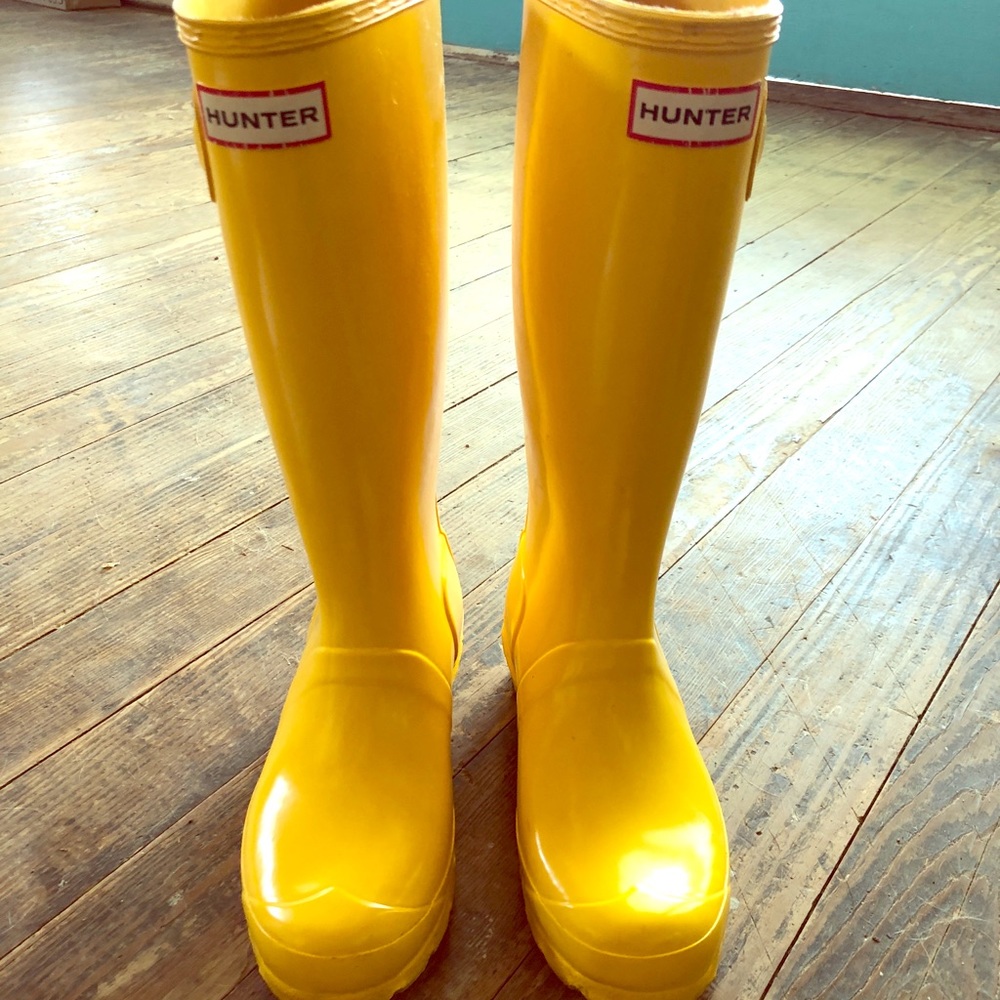 Hunter Original Gloss Yellow Rain Boots - EU 36
